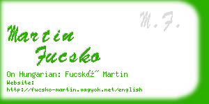 martin fucsko business card